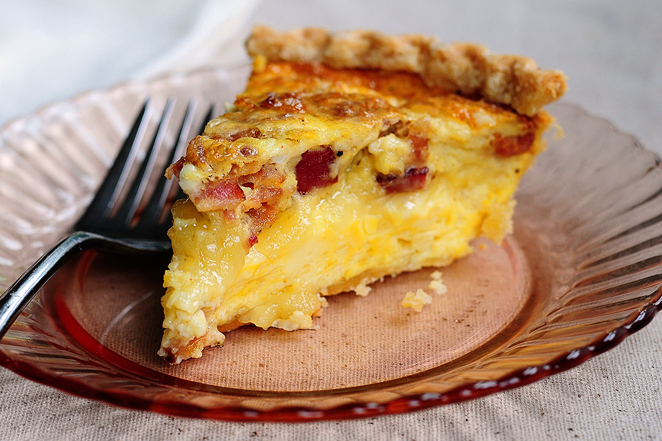 Tasty Kitchen Blog: Quiche! Photo by Amy Johnson of She Wears Many Hats; Bacon and Brie Quiche recipe submitted by TK member Nancy (nancyinnewmexico).