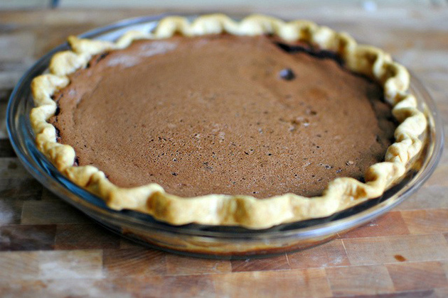 Tasty Kitchen Blog: Easy Chocolate Pie. Guest post by Laurie McNamara of Simply Scratch, recipe submitted by TK member Sissy of Out on a Limb.