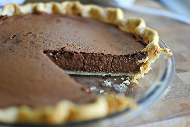 Tasty Kitchen Blog: Easy Chocolate Pie. Guest post by Laurie McNamara of Simply Scratch, recipe submitted by TK member Sissy of Out on a Limb.