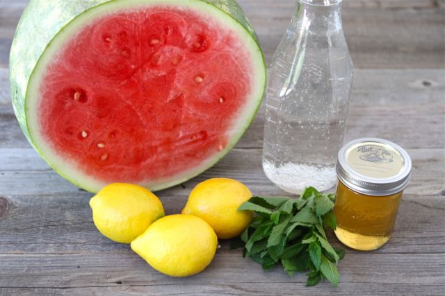 Tasty Kitchen Blog: Watermelon Spritzers with Honey and Lemon. Guest post by Maria Lichty of Two Peas and Their Pod, recipe submitted by TK member Bev Weidner of Bev Cooks.
