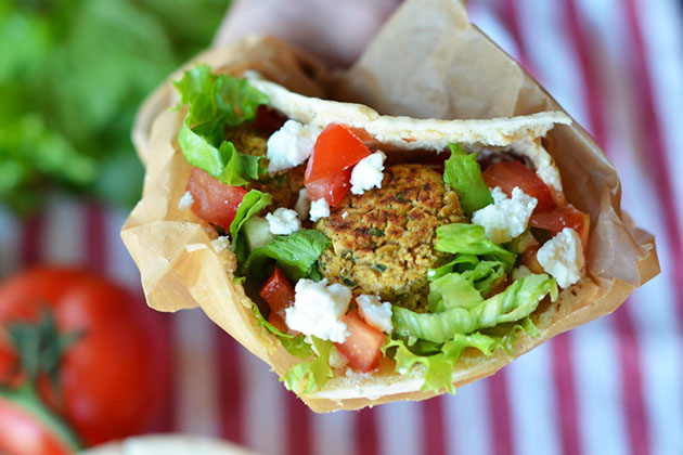 Baked Falafel Pita | Tasty Kitchen Blog