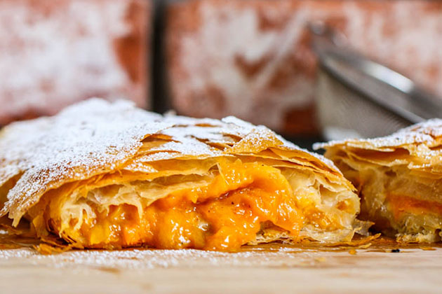 Tasty Kitchen Blog: Apricot Strudel. Guest post by Jenna Weber of Eat, Live, Run; recipe submitted by Heather of Heather Christ Cooks.