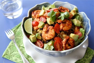 Tasty Kitchen Blog: Chipotle Shrimp Salad Bowls. Guest post by Dara Michalski of Cookin' Canuck, recipe submitted by Bev Weidner of Bev Cooks.