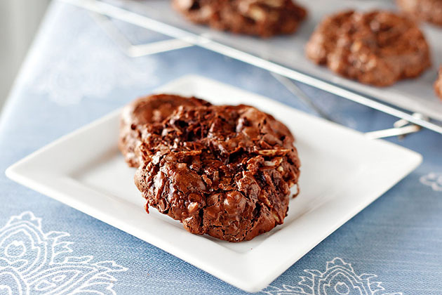 Tasty Kitchen Blog: Flourless Chocolate Almond and Coconut Cookies. Guest post by Amber Potter of Sprinkled with Flour, recipe submitted by TK member Courtney of Bake. Eat. Repeat.
