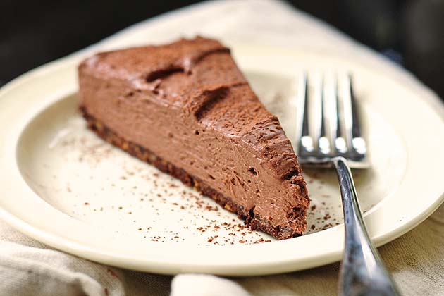 Tasty Kitchen Blog: No-Bake Chocolate Cheesecake. Guest post by Amy Johnson of She Wears Many Hats, recipe submitted by TK member Anna of Crunchy Creamy Sweet.