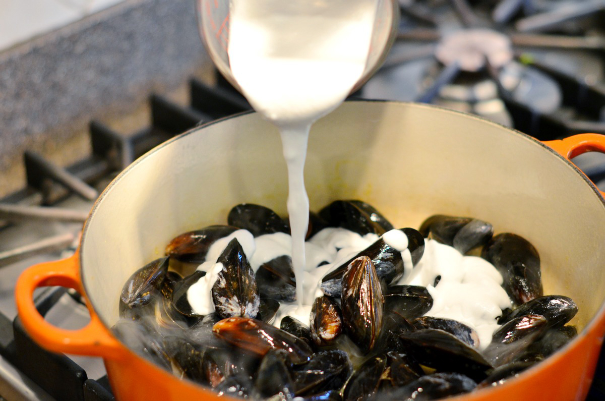 Tasty Kitchen Blog: Thai Coconut Mussels. Guest post by Maggy Keet of Three Many Cooks, recipe submitted by TK member Lisa of One Cook, Two Kitchens.