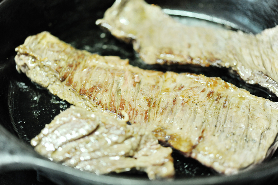 Tasty Kitchen Blog: Grilled Hanger Steak with Cilantro Mint Chimichurri. Guest post by Georgia Pellegrini, recipe submitted by TK member Sommer of A Spicy Perspective.