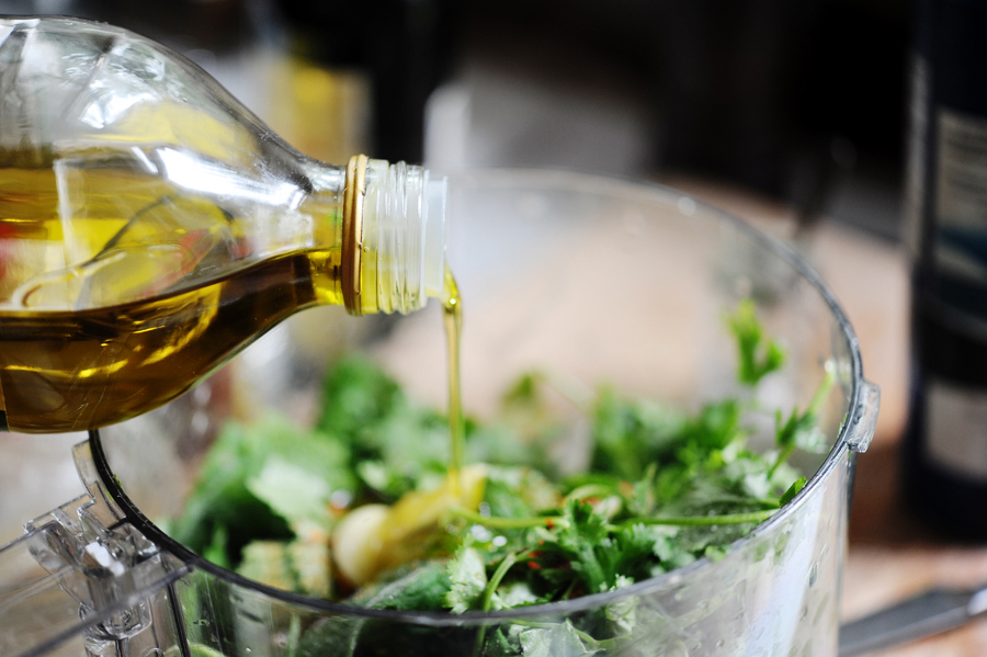 Tasty Kitchen Blog: Grilled Hanger Steak with Cilantro Mint Chimichurri. Guest post by Georgia Pellegrini, recipe submitted by TK member Sommer of A Spicy Perspective.