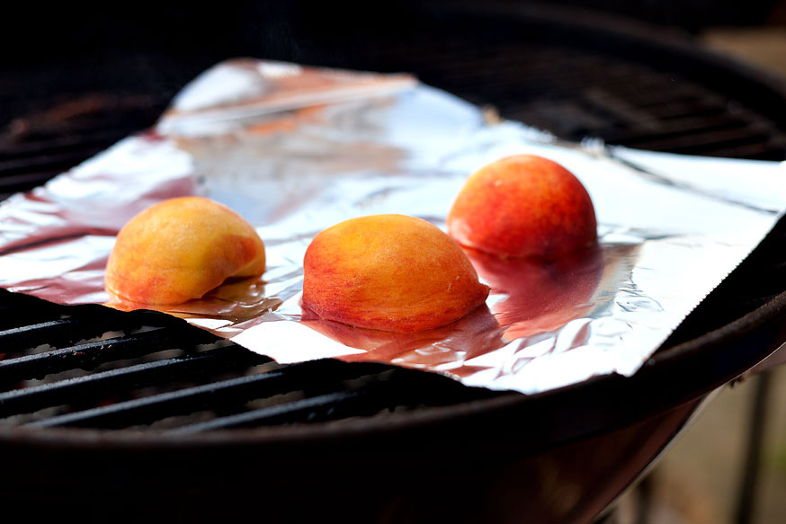 Tasty Kitchen Blog: Grilled Peaches with Honey Ginger Cream Cheese Fluff. Guest post by Amber Potter of Sprinkled with Flour, recipe submitted by Jessica of A Kitchen Addiction.