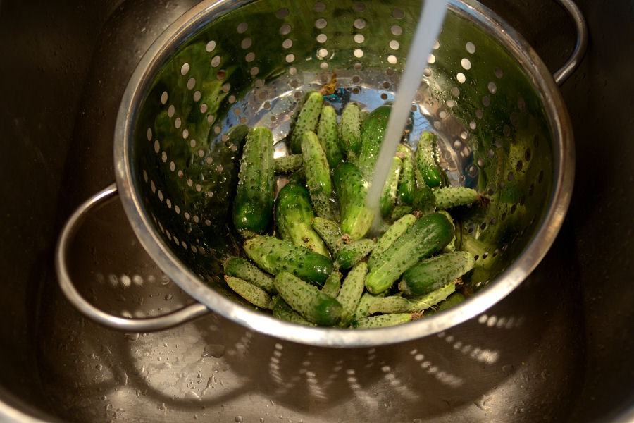 Tasty Kitchen Blog: Homemade Claussen Knock-Off Pickles. Guest post by Erica Kastner of Cooking for Seven, recipe submitted by TK member Rebecca of Foodie with Family.