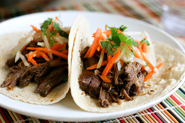 Tasty Kitchen Blog: Slow Cooker Korean Short Rib Tacos. Guest post by Natalie Perry of Perry's Plate, recipe submitted by TK member Shelbi Keith of Look Who's Cookin' Now.