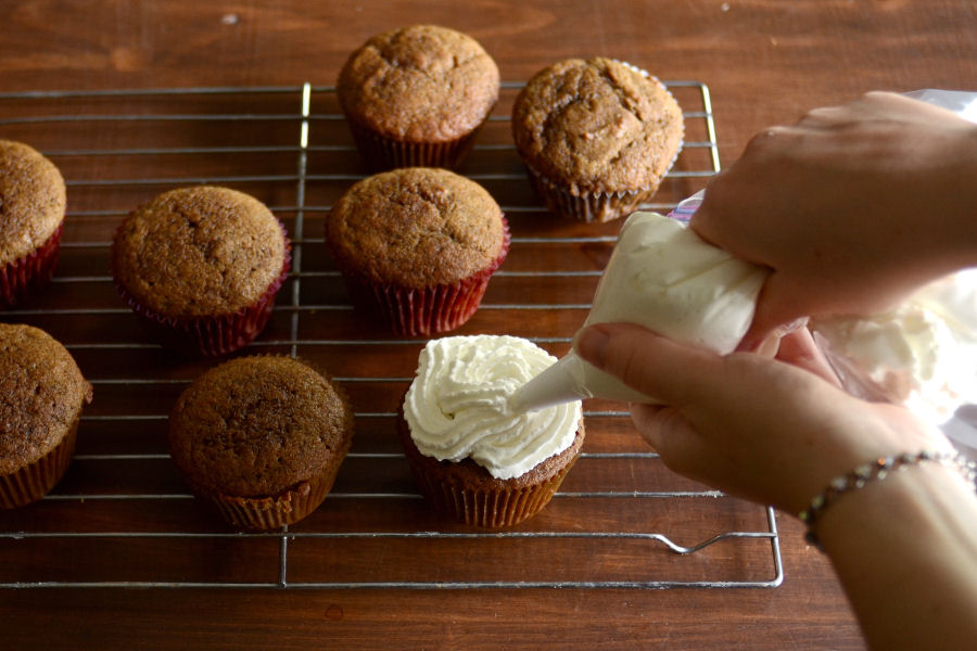 Tasty Kitchen Blog: Pumpkin Spice Latte Cupcakes. Guest post by Erica Kastner of Cooking for Seven, recipe submitted by TK member Ann Marsh of Annie's Eats.