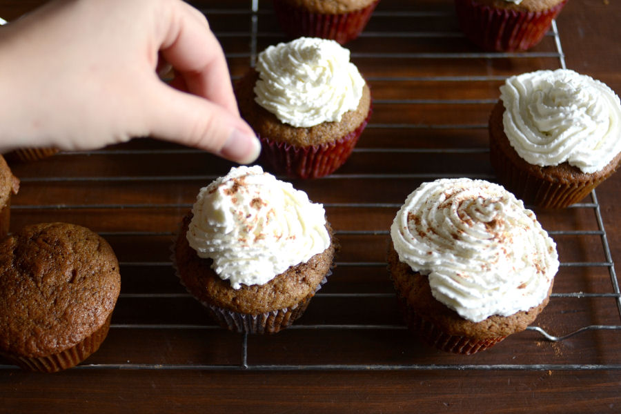 Tasty Kitchen Blog: Pumpkin Spice Latte Cupcakes. Guest post by Erica Kastner of Cooking for Seven, recipe submitted by TK member Ann Marsh of Annie's Eats.