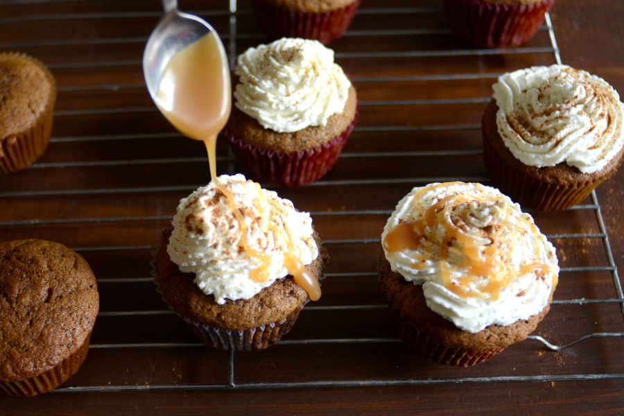 Tasty Kitchen Blog: Pumpkin Spice Latte Cupcakes. Guest post by Erica Kastner of Cooking for Seven, recipe submitted by TK member Ann Marsh of Annie's Eats.