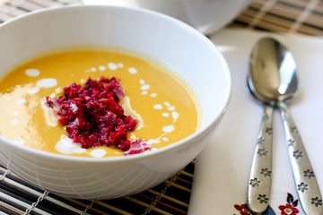 Tasty Kitchen Blog: Gingered Butternut Squash Soup. Guest post by Natalie Perry of Perry's Plate, recipe submitted by TK member Julia of The Roasted Root.