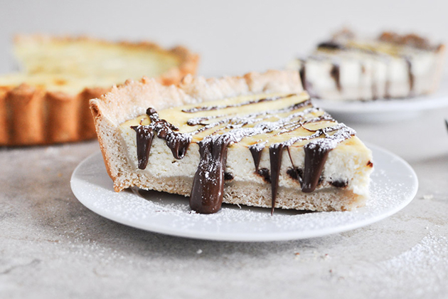 Tasty Kitchen Blog: Cannoli Tart. Guest post by Jessica Merchant of How Sweet It Is, recipe submitted by TK member The Seaside Baker.