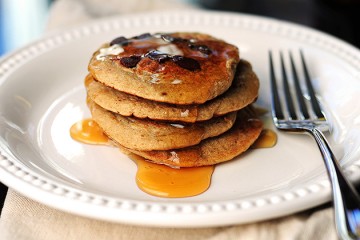 Tasty Kitchen Blog: Oatmeal Chocolate Chip Banana Pancakes. Guest post by Amy Johnson of She Wears Many Hats, recipe submitted by TK member Monique of Ambitious Kitchen.