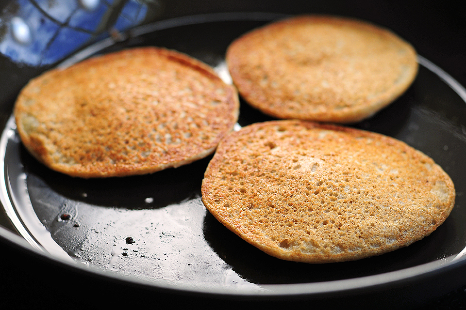 Tasty Kitchen Blog: Oatmeal Chocolate Chip Banana Pancakes. Guest post by Amy Johnson of She Wears Many Hats, recipe submitted by TK member Monique of Ambitious Kitchen.