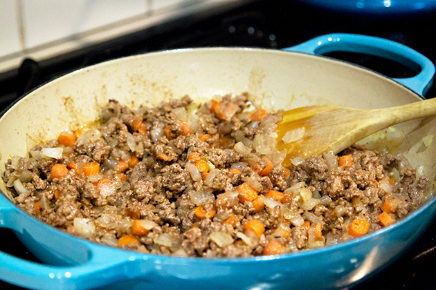 Tasty Kitchen Blog: Cottage Pie with Yukon Potato Topping. Guest post by Gaby Dalkin of What's Gaby Cooking, recipe submitted by TK member Sheilah of Sheilah's Kitchen.