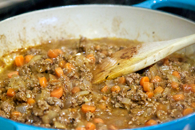 Tasty Kitchen Blog: Cottage Pie with Yukon Potato Topping. Guest post by Gaby Dalkin of What's Gaby Cooking, recipe submitted by TK member Sheilah of Sheilah's Kitchen.