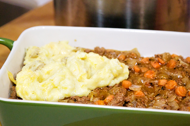 Tasty Kitchen Blog: Cottage Pie with Yukon Potato Topping. Guest post by Gaby Dalkin of What's Gaby Cooking, recipe submitted by TK member Sheilah of Sheilah's Kitchen.