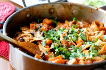 Tasty Kitchen Blog: Butternut and Black Bean Enchilada Skillet. Guest post by Natalie Perry of Perry's Plate, recipe submitted by TK member Monique of Ambitious Kitchen.