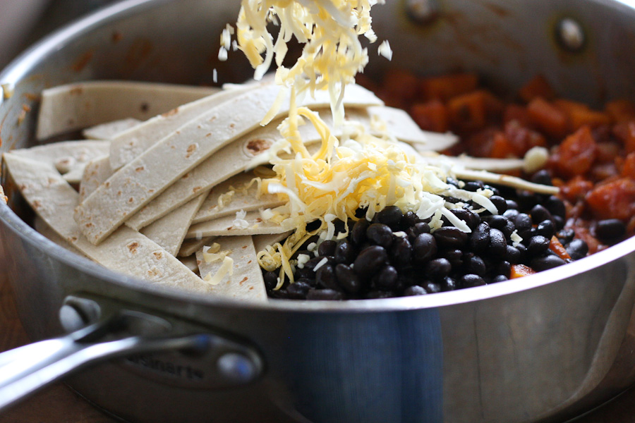 Tasty Kitchen Blog: Butternut and Black Bean Enchilada Skillet. Guest post by Natalie Perry of Perry's Plate, recipe submitted by TK member Monique of Ambitious Kitchen.