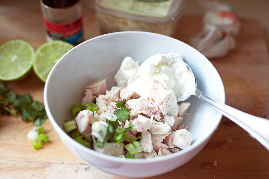 Tasty Kitchen Blog: Guacamole Chicken Salad. Guest post by Georgia Pellegrini, recipe submitted by TK member Natalie Perry of Perry's Plate.