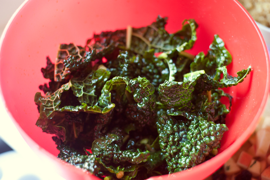 Tasty Kitchen Blog: Massaged Kale Salad. Guest post by Georgia Pellegrini, recipe submitted by TK member Karla (KGracie71) of Forty Cakes.