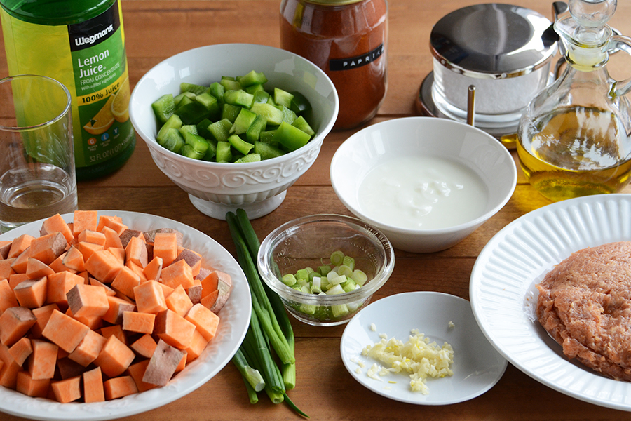 Tasty Kitchen Blog: Sweet Potato Hash with Paprika Yogurt Sauce. Guest post by Faith Gorsky of An Edible Mosaic, recipe submitted by TK member Jayne of Tenacious Tinkering.