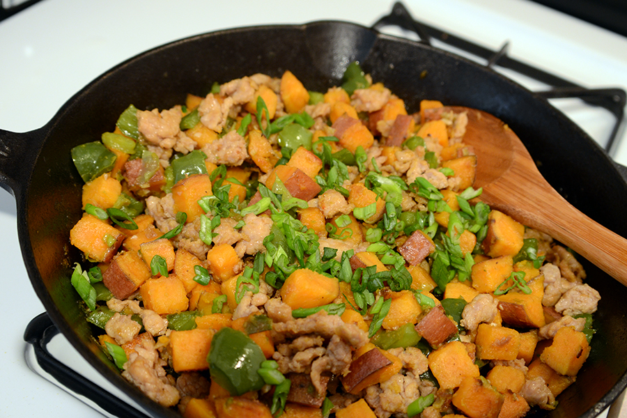 Tasty Kitchen Blog: Sweet Potato Hash with Paprika Yogurt Sauce. Guest post by Faith Gorsky of An Edible Mosaic, recipe submitted by TK member Jayne of Tenacious Tinkering.