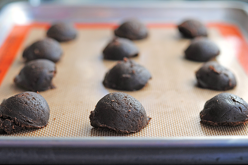 Tasty Kitchen Blog: Thick and Chewy Chocolate Chip Peanut Butter Cookies. Guest post by Amy Johnson of She Wears Many Hats, recipe submitted by TK member Anna of Crunchy Creamy Sweet, adapted from Joy the Baker.