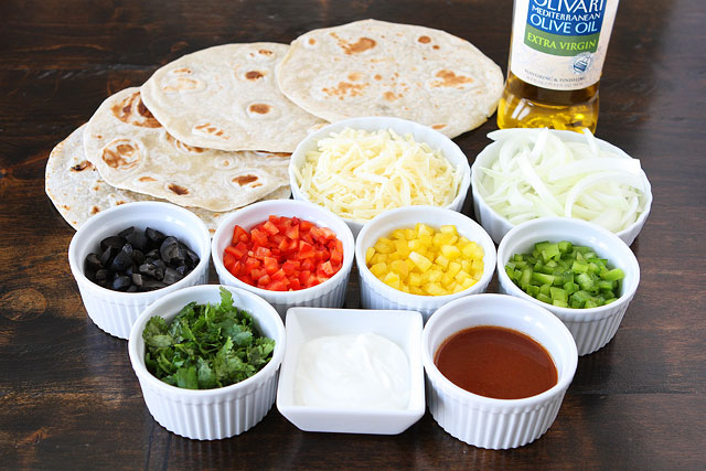Tasty Kitchen Blog: Open-Faced Enchilada Veggie Quesadillas. Guest post by Maria Lichty of Two Peas and Their Pod, recipe submitted by TK member Amber of Sprinkled with Flour.