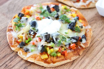 Tasty Kitchen Blog: Open-Faced Enchilada Veggie Quesadillas. Guest post by Maria Lichty of Two Peas and Their Pod, recipe submitted by TK member Amber of Sprinkled with Flour.