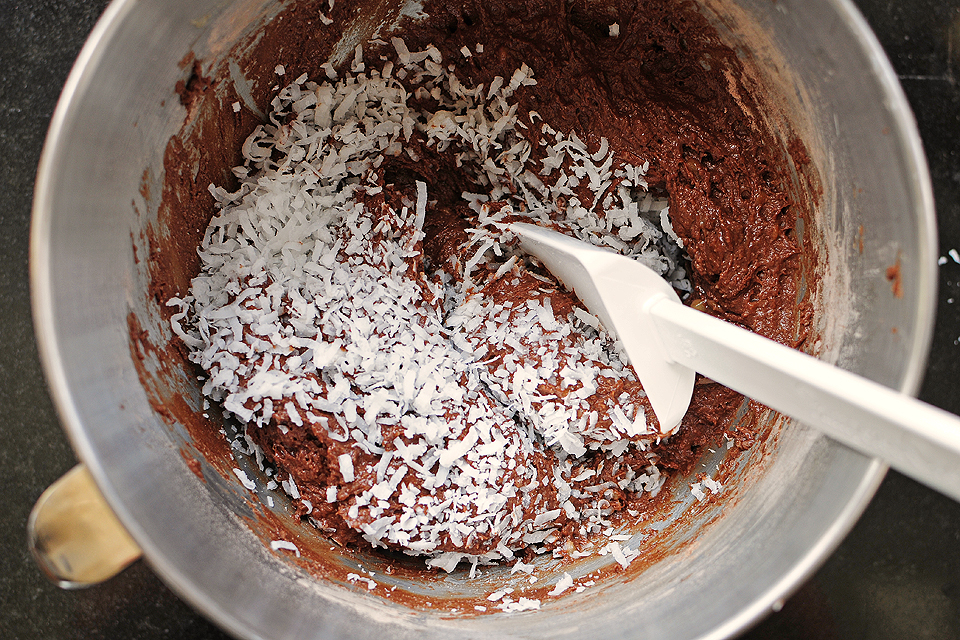 Tasty Kitchen Blog: Dark Chocolate Banana Bread (with Coconut). Guest post by Amy Johnson of She Wears Many Hats, recipe submitted by TK members Chrissy and Lauren of Little Yellow Kitchen.