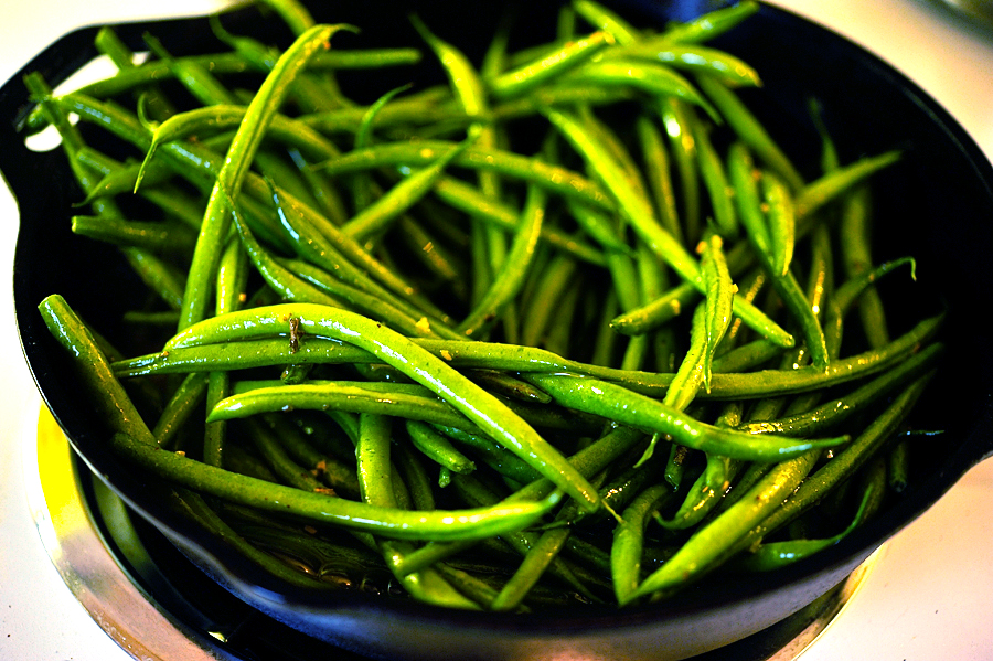 Tasty Kitchen Blog: Garlic Wasabi and Sage Green Beans. Guest post by Georgia Pellegrini, recipe submitted by TK member Nancy of The Coupon Clipping Cook.