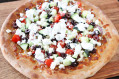 Tasty Kitchen Blog: Greek Pizza. Guest post by Maria Lichty of Two Peas and Their Pod, recipe submitted by TK member Riley of My Daily Morsel.