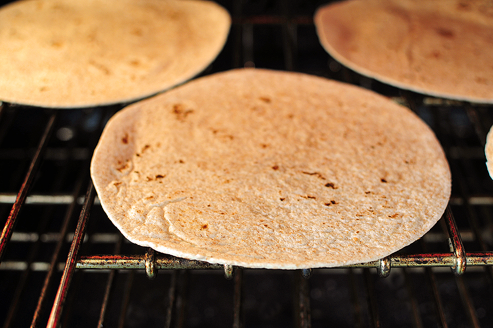 Tasty Kitchen Blog: Healthy Black Bean Tostadas with Cilantro Sauce. Guest post by Amy Johnson of She Wears Many Hats, recipe submitted by TK member Lindsay of Pinch of Yum.