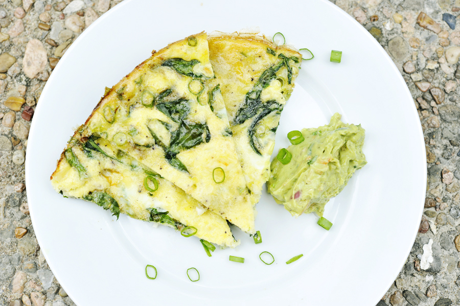 Tasty Kitchen Blog: Spinach, Scallion and Feta Frittata. Guest post by Georgia Pellegrini, recipe submitted by TK member Kristi of 30 Pounds of Apples.