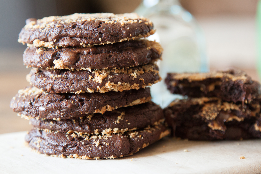 Tasty Kitchen Blog: Dark Chocolate Peanut Butter Cup Pretzel Cookies. Guest post by Gaby Dalkin of What's Gaby Cooking, recipe submitted by TK member Katie of Veggie and The Beast.