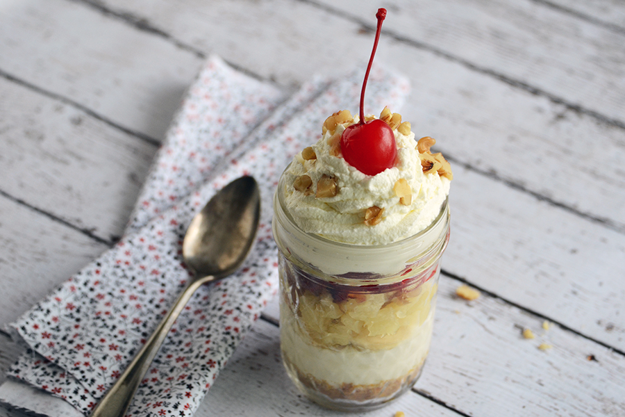 Tasty Kitchen Blog: Banana Split Cake Cups. Guest post by Faith Gorsky of An Edible Mosaic, recipe submitted by TK member Amber of Sprinkled with Flour.