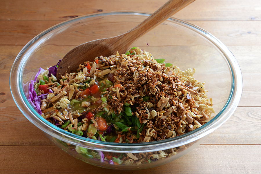 Tasty Kitchen Blog: Crunchy Asian Slaw. Guest post by Faith Gorsky of An Edible Mosaic, recipe submitted by TK member Andrea of Recipes for Divine Living.