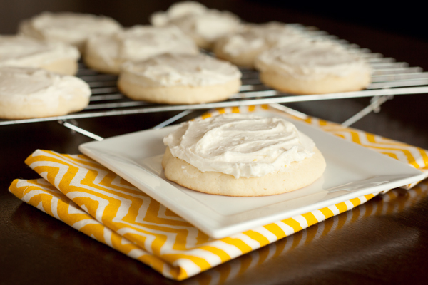 Tasty Kitchen Blog: Lemon Sugar Cookies With Lemon Buttercream Frosting. Guest post by Amber Potter of Sprinkled with Flour, recipe submitted by TK member Jennifer of Mother Thyme.