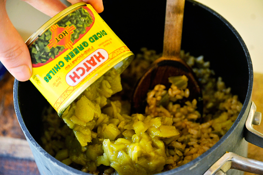 Tasty Kitchen Blog: Cheesy Baked Green Chile Rice. Guest post by Georgia Pellegrini, recipe submitted by TK member Lindsay of FunnyLove.