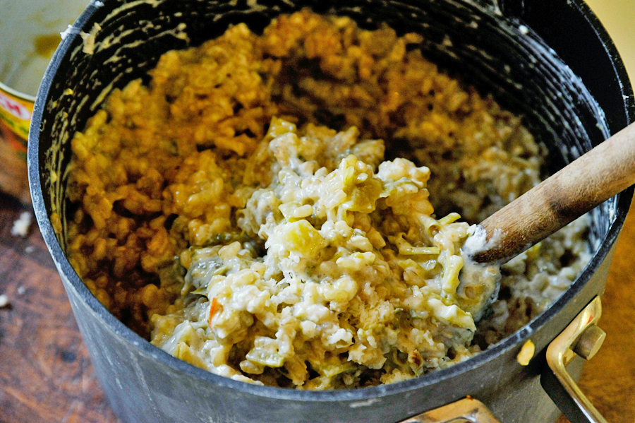 Tasty Kitchen Blog: Cheesy Baked Green Chile Rice. Guest post by Georgia Pellegrini, recipe submitted by TK member Lindsay of FunnyLove.