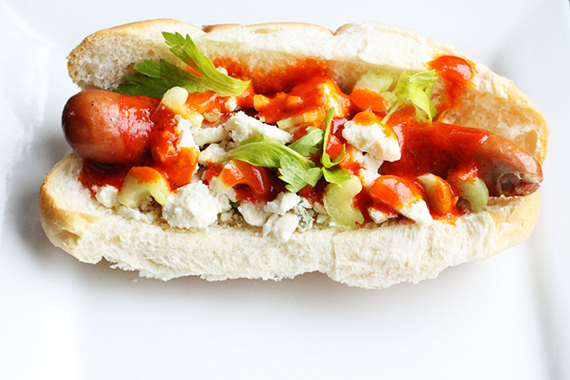 Tasty Kitchen Blog: The Theme is Hot Dogs! (Buffalo Chicken Hot Dogs by Dax Phillips of Simple Comfort Food)