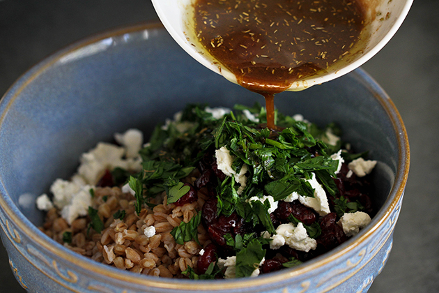 Tasty Kitchen Blog: Farro, Cranberry and Goat Cheese Salad. Guest post by Dara Michalski of Cookin' Canuck, recipe submitted by TK member Des of Life's Ambrosia.