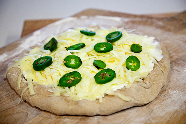 Tasty Kitchen Blog: Jalapeno Popper Pizza. Guest post by Gaby Dalkin of What's Gaby Cooking, recipe submitted by TK member Dax Phillips of Simple Comfort Food.