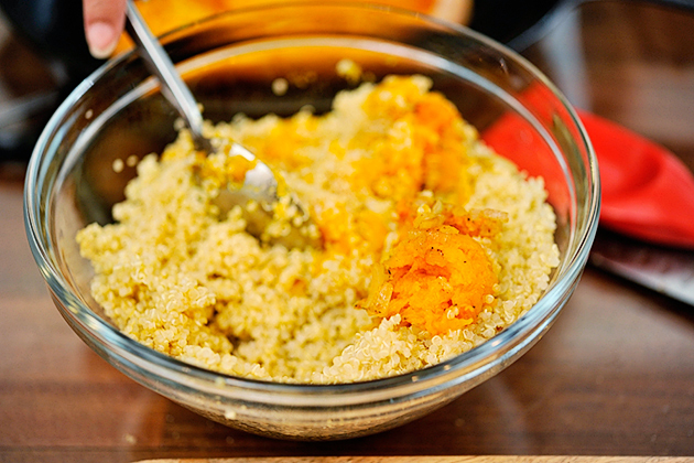 Tasty Kitchen Blog: Twice-Baked Butternut Squash with Quinoa, Pecans and Parmesan. Guest post by Georgia Pellegrini, recipe submitted by TK member Jess of Inquiring Chef.