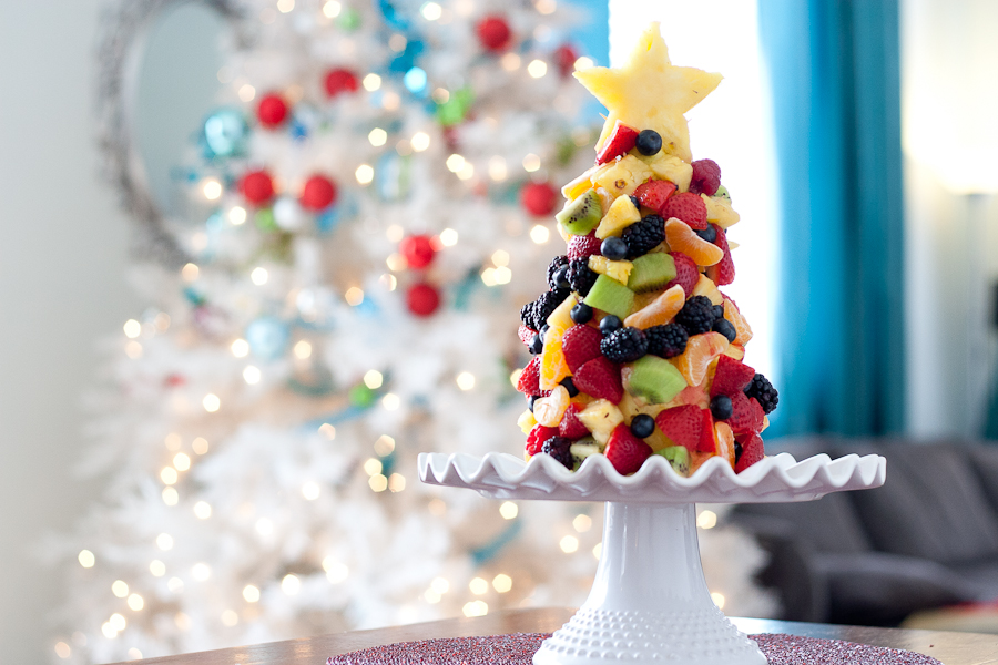 Tasty Kitchen Blog: Fruit Christmas Tree. Guest post by Natalie Perry of Perry's Plate, recipe submitted by TK member Vegan Momma of Live. Learn. Love. Eat.